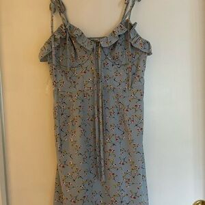 Charlotte Russe Floral Mini Dress - Blue and Multicolor